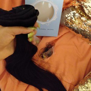 100% Remy hair extensions 22 in real black